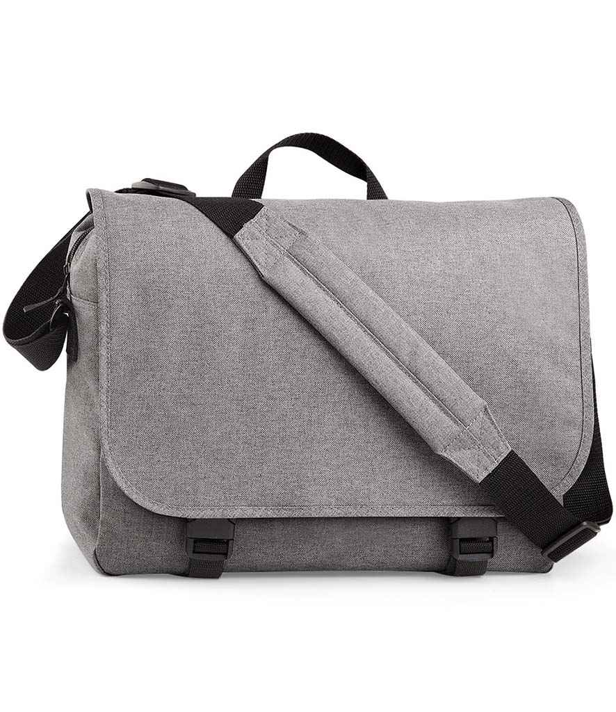 BagBase Two Tone Digital Messenger in ONE Grey Marl by Bagbase — Custom branded clothing by Print Press, featuring premium embroidery produced in our specialist print lab in the UK.