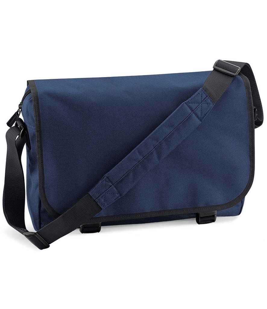 BagBase Messenger Bag in ONE French Navy by Bagbase — Custom branded clothing by Print Press, featuring premium embroidery produced in our specialist print lab in the UK.