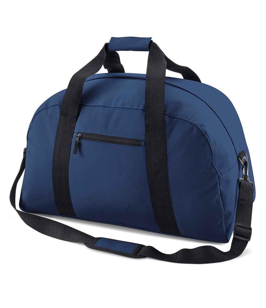 BagBase Classic Holdall in ONE French Navy by Bagbase — Custom branded clothing by Print Press, featuring premium embroidery produced in our specialist print lab in the UK.