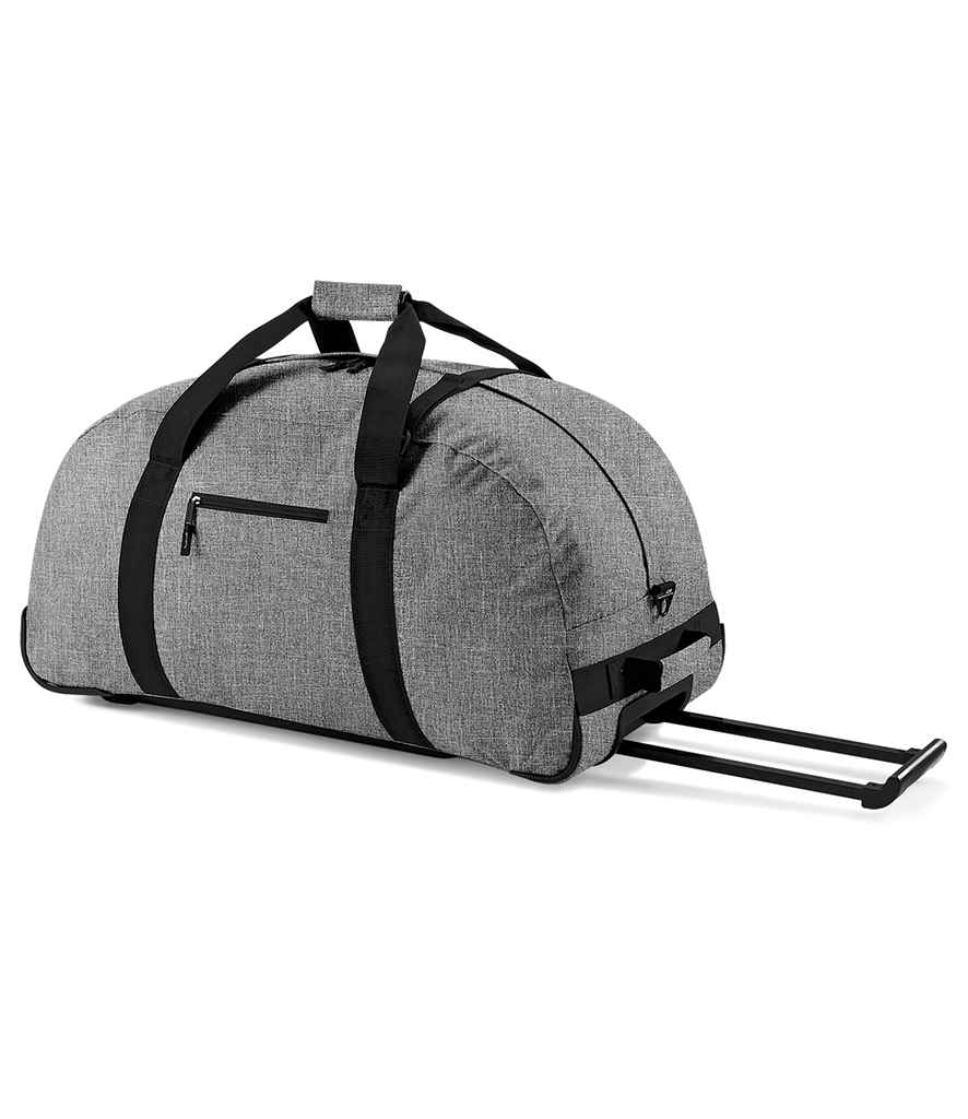 BagBase Classic Wheelie Holdall in ONE Grey Marl by Bagbase — Custom branded clothing by Print Press, featuring premium embroidery produced in our specialist print lab in the UK.