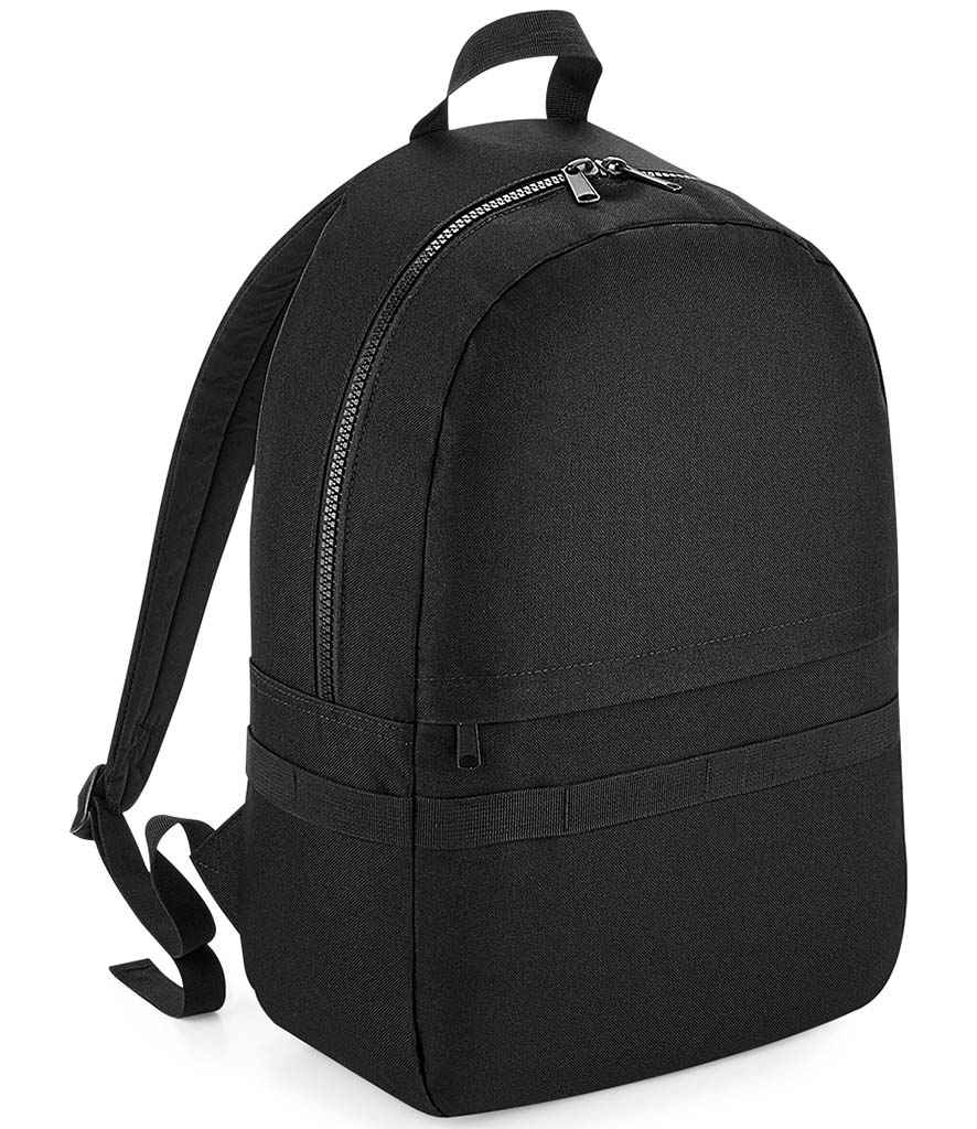 BagBase Modulr™ 20L Backpack in ONE Black by Bagbase — Custom branded clothing by Print Press, featuring premium embroidery produced in our specialist print lab in the UK.