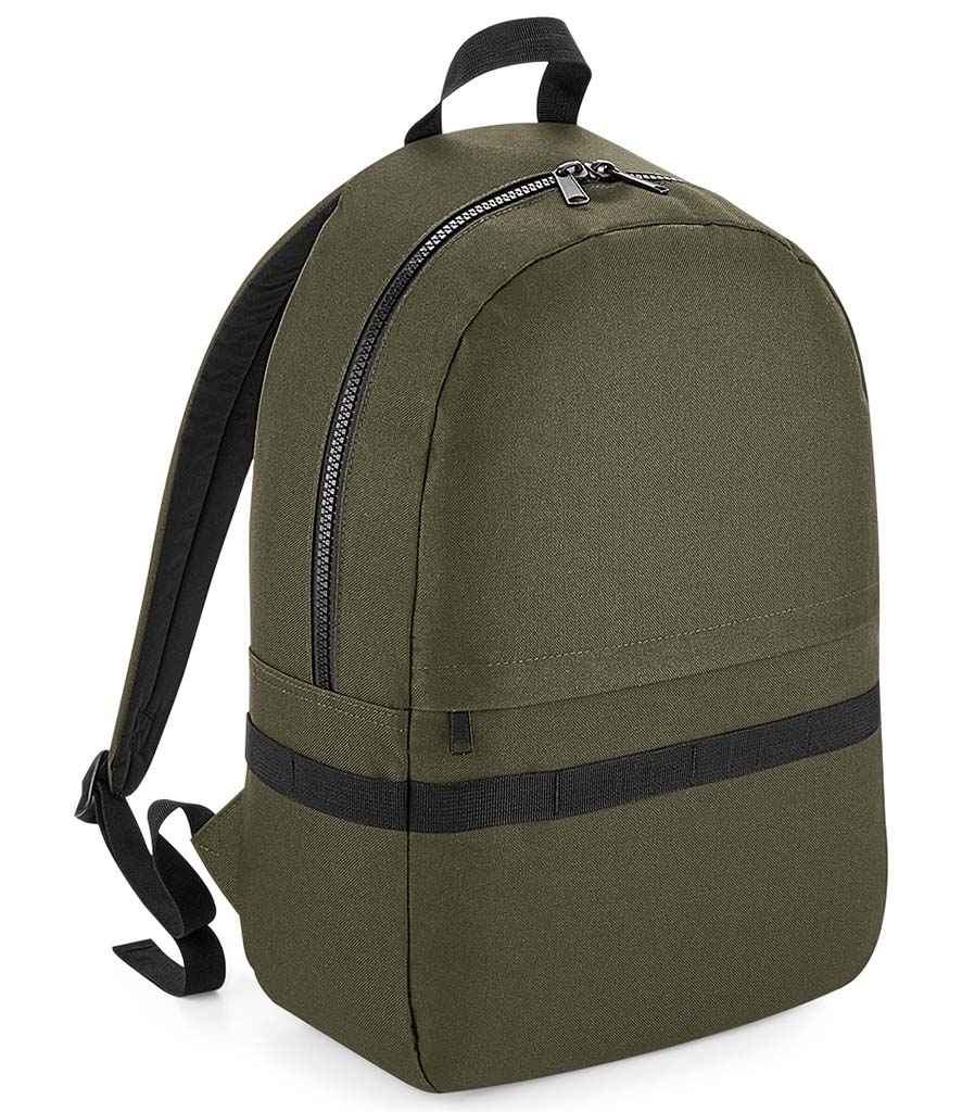 BagBase Modulr™ 20L Backpack in ONE Military Green by Bagbase — Custom branded clothing by Print Press, featuring premium embroidery produced in our specialist print lab in the UK.