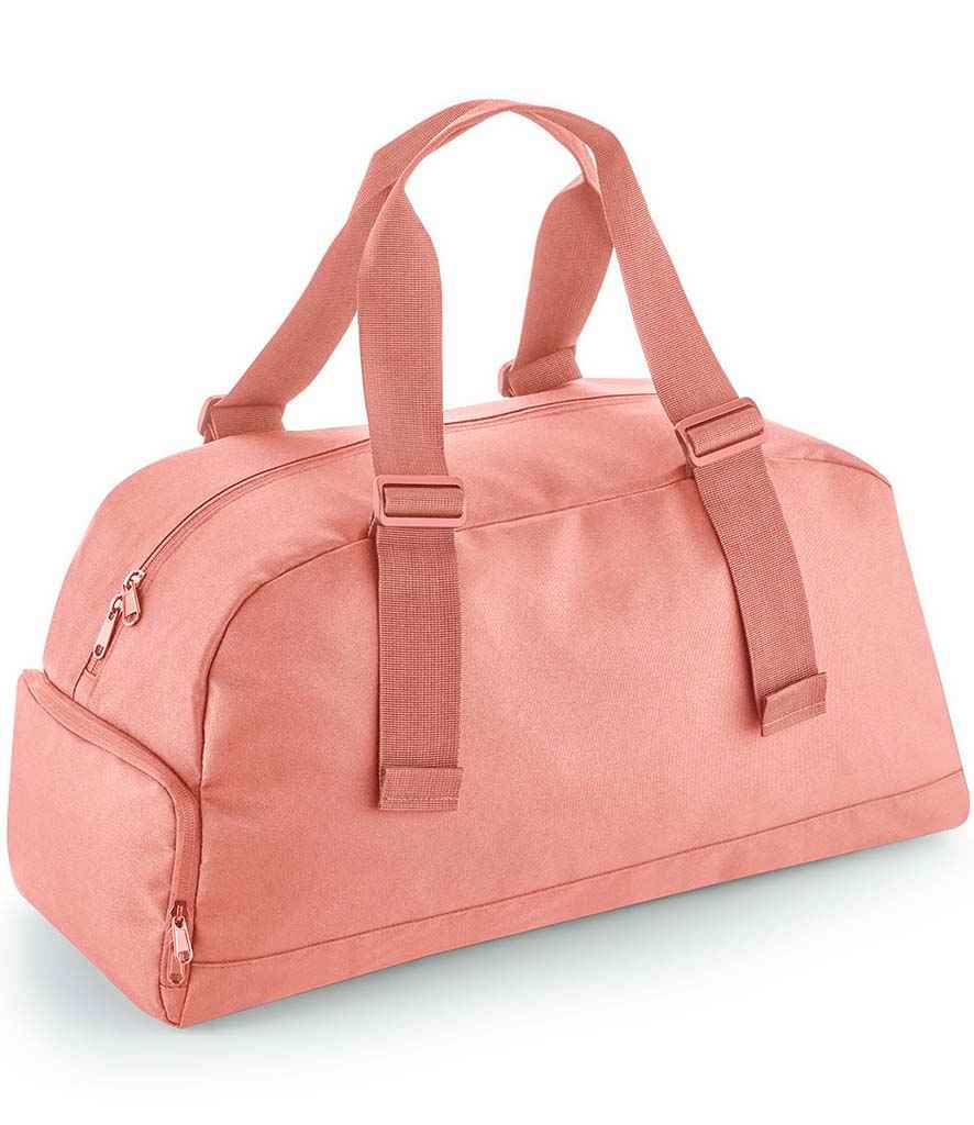 BagBase Recycled Essentials Holdall in ONE Blush Pink by Bagbase — Custom branded clothing by Print Press, featuring premium embroidery produced in our specialist print lab in the UK.