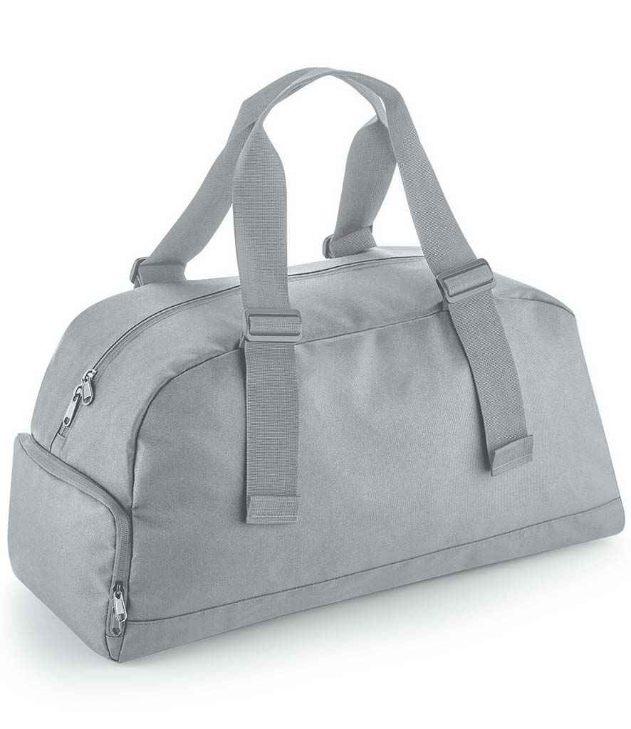 BagBase Recycled Essentials Holdall in ONE Pure Grey by Bagbase — Custom branded clothing by Print Press, featuring premium embroidery produced in our specialist print lab in the UK.