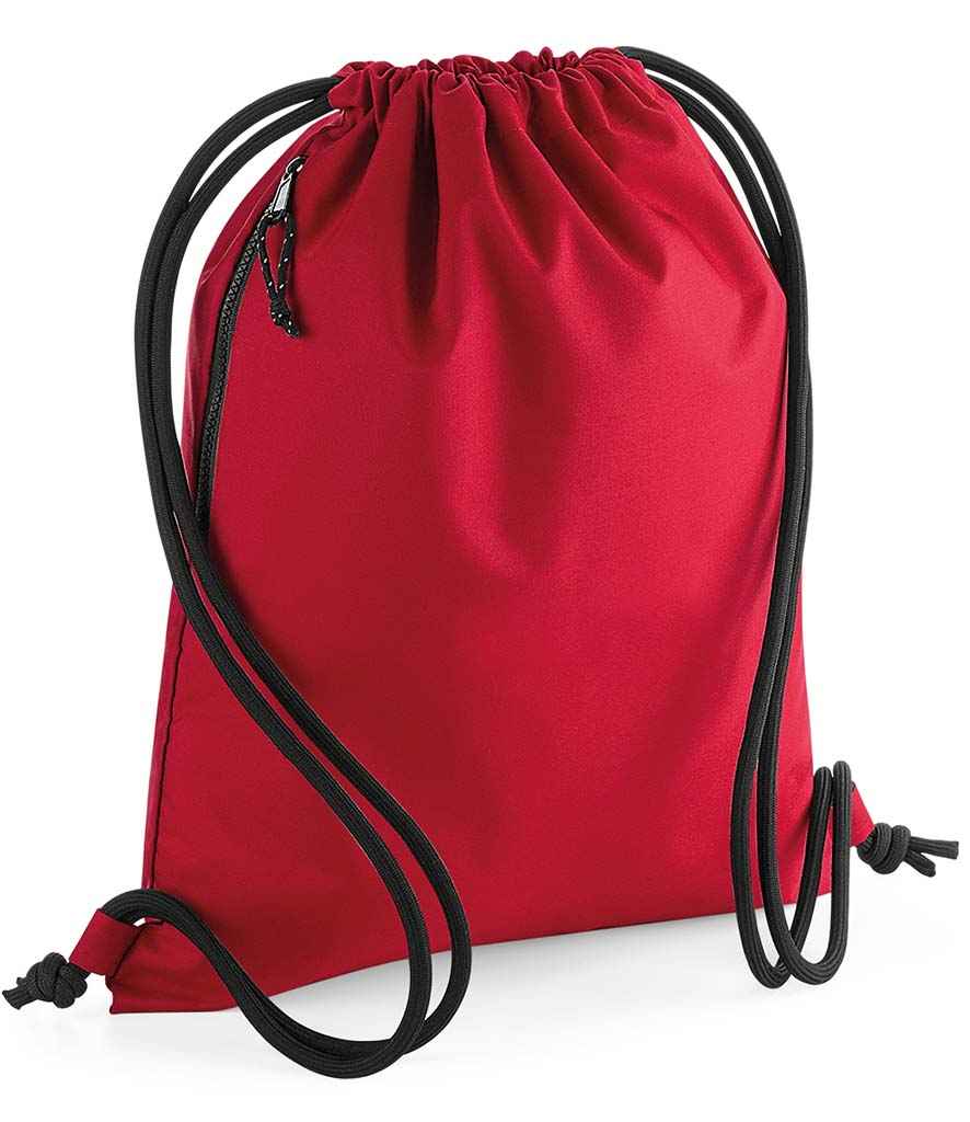 BagBase Recycled Gymsac in ONE Classic Red by Bagbase — Custom branded clothing by Print Press, featuring premium embroidery produced in our specialist print lab in the UK.