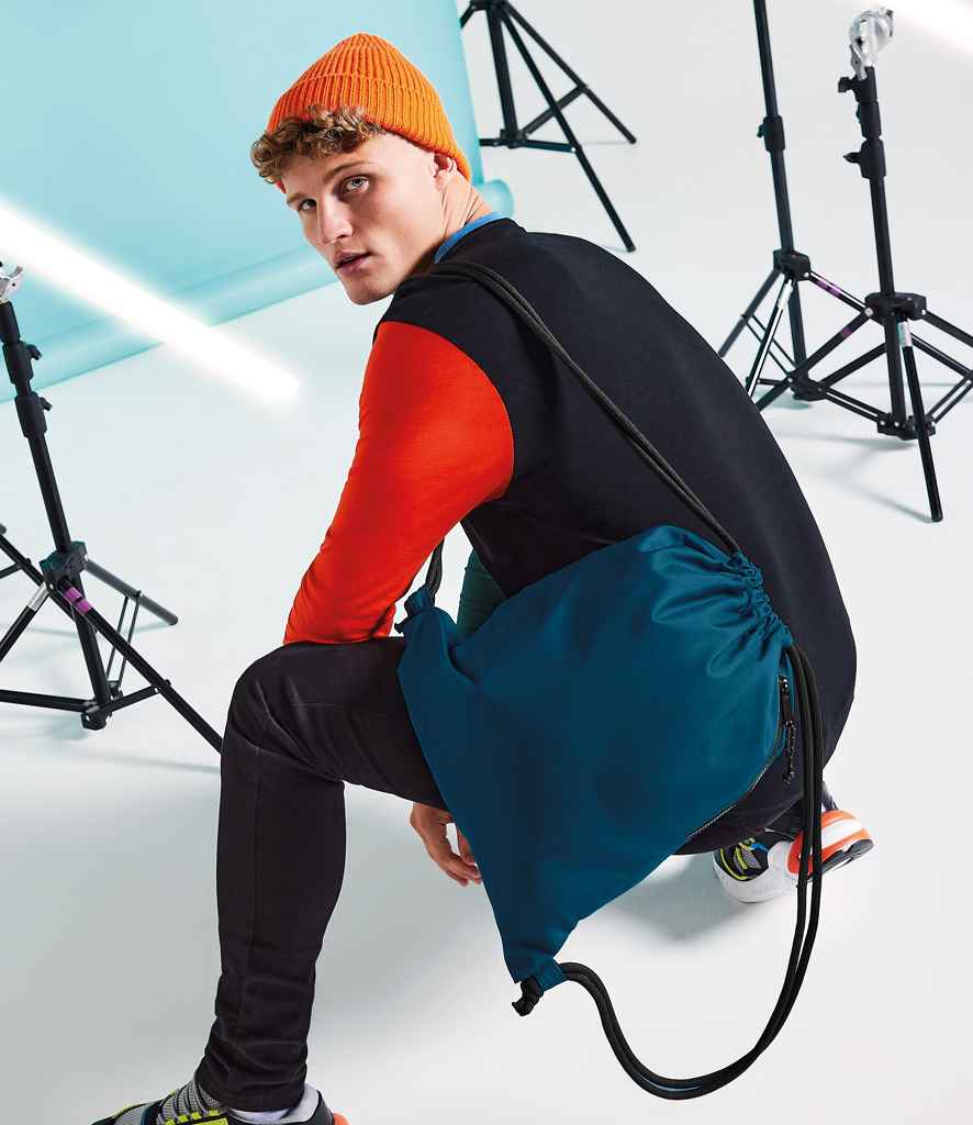 BagBase Recycled Gymsac in ONE Petrol by Bagbase — Custom branded clothing by Print Press, featuring premium embroidery produced in our specialist print lab in the UK.