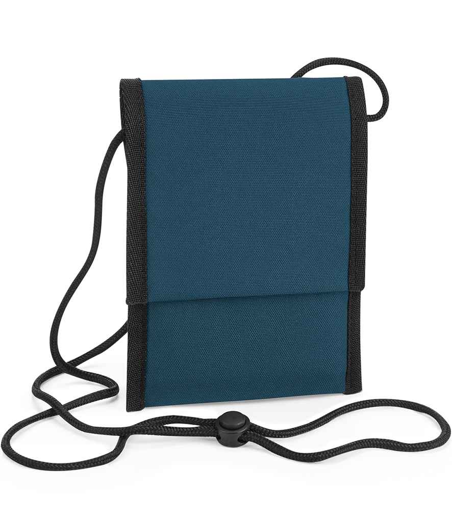 BagBase Recycled Cross Body Pouch in ONE Petrol by Bagbase — Custom branded clothing by Print Press, featuring premium embroidery produced in our specialist print lab in the UK.