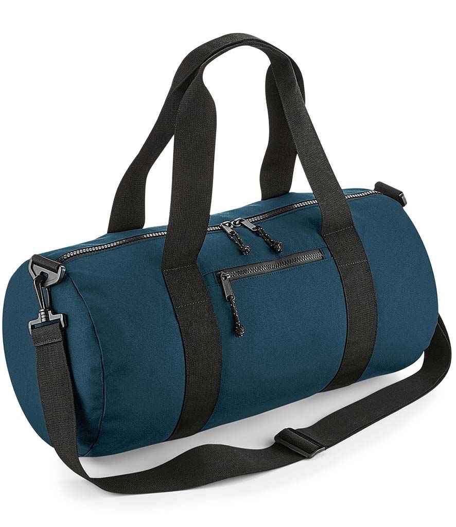 BagBase Recycled Barrel Bag in ONE Petrol by Bagbase — Custom branded clothing by Print Press, featuring premium embroidery produced in our specialist print lab in the UK.