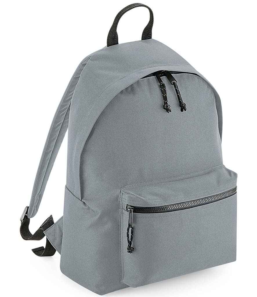 BagBase Recycled Backpack in ONE Pure Grey by Bagbase — Custom branded clothing by Print Press, featuring premium embroidery produced in our specialist print lab in the UK.