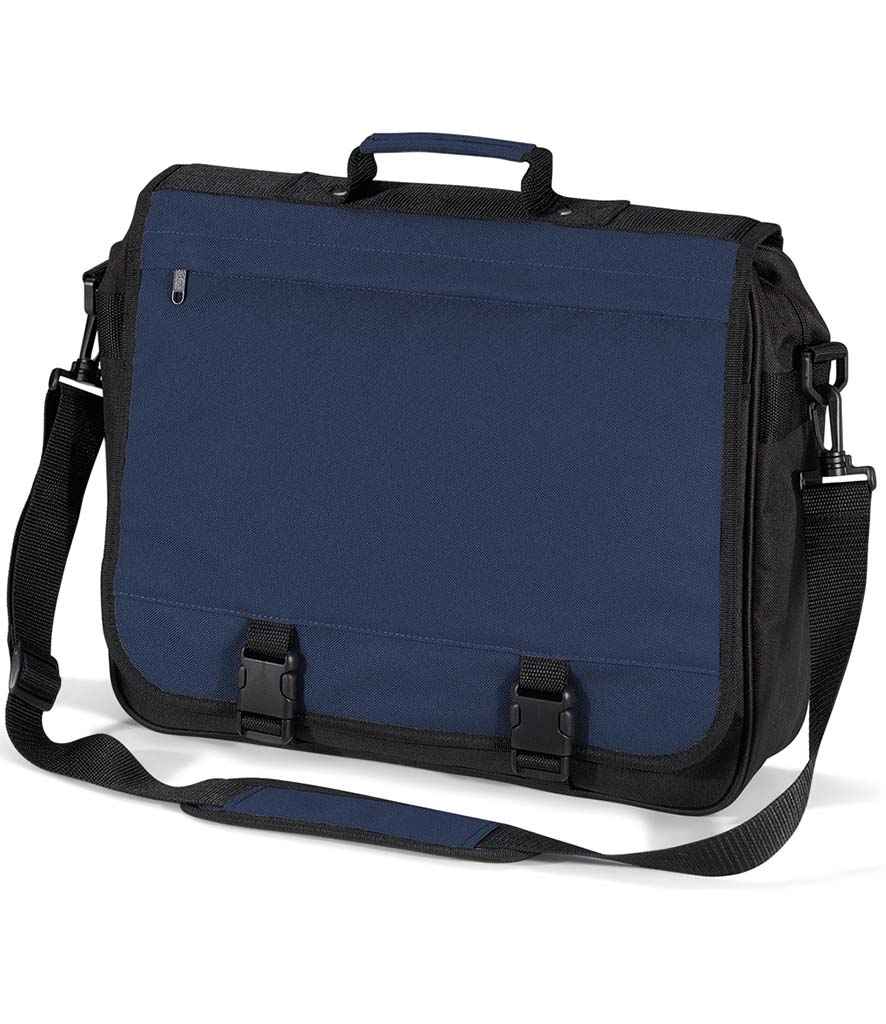 BagBase Portfolio Briefcase in ONE French Navy by Bagbase — Custom branded clothing by Print Press, featuring premium embroidery produced in our specialist print lab in the UK.