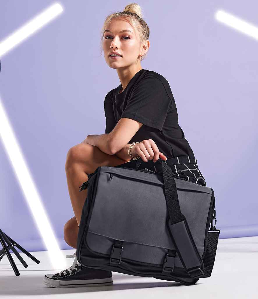 BagBase Portfolio Briefcase in ONE Graphite Grey by Bagbase — Custom branded clothing by Print Press, featuring premium embroidery produced in our specialist print lab in the UK.