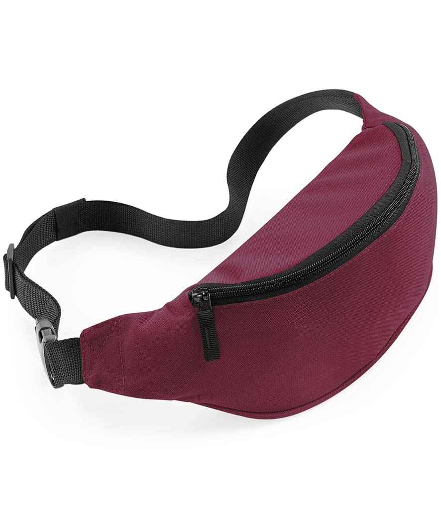 BagBase Belt Bag in ONE Burgundy by Bagbase — Custom branded clothing by Print Press, featuring premium embroidery produced in our specialist print lab in the UK.