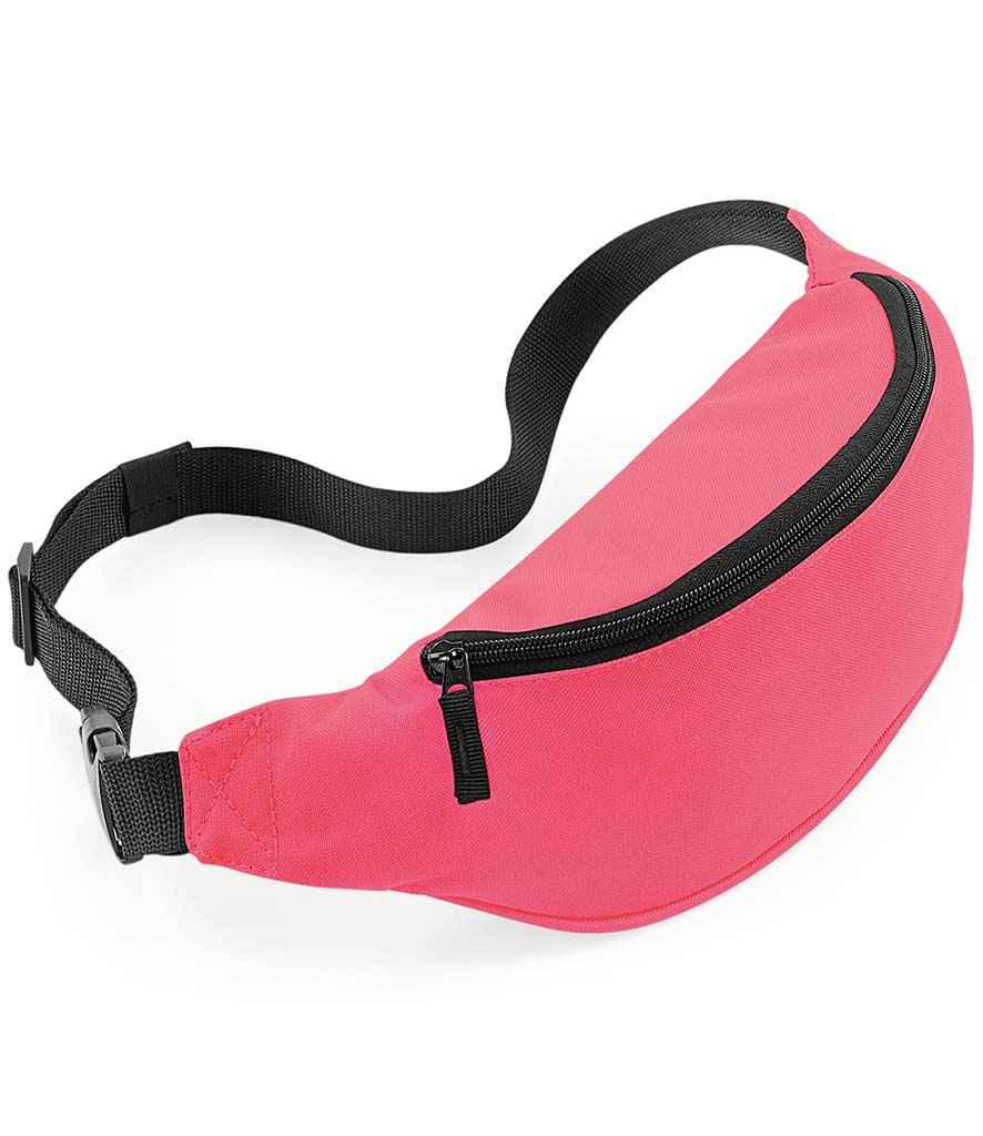 BagBase Belt Bag in ONE Fluorescent Pink by Bagbase — Custom branded clothing by Print Press, featuring premium embroidery produced in our specialist print lab in the UK.