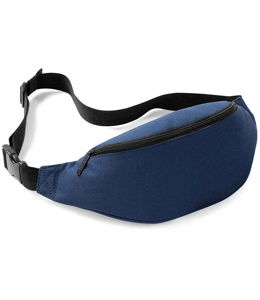 BagBase Belt Bag in ONE French Navy by Bagbase — Custom branded clothing by Print Press, featuring premium embroidery produced in our specialist print lab in the UK.