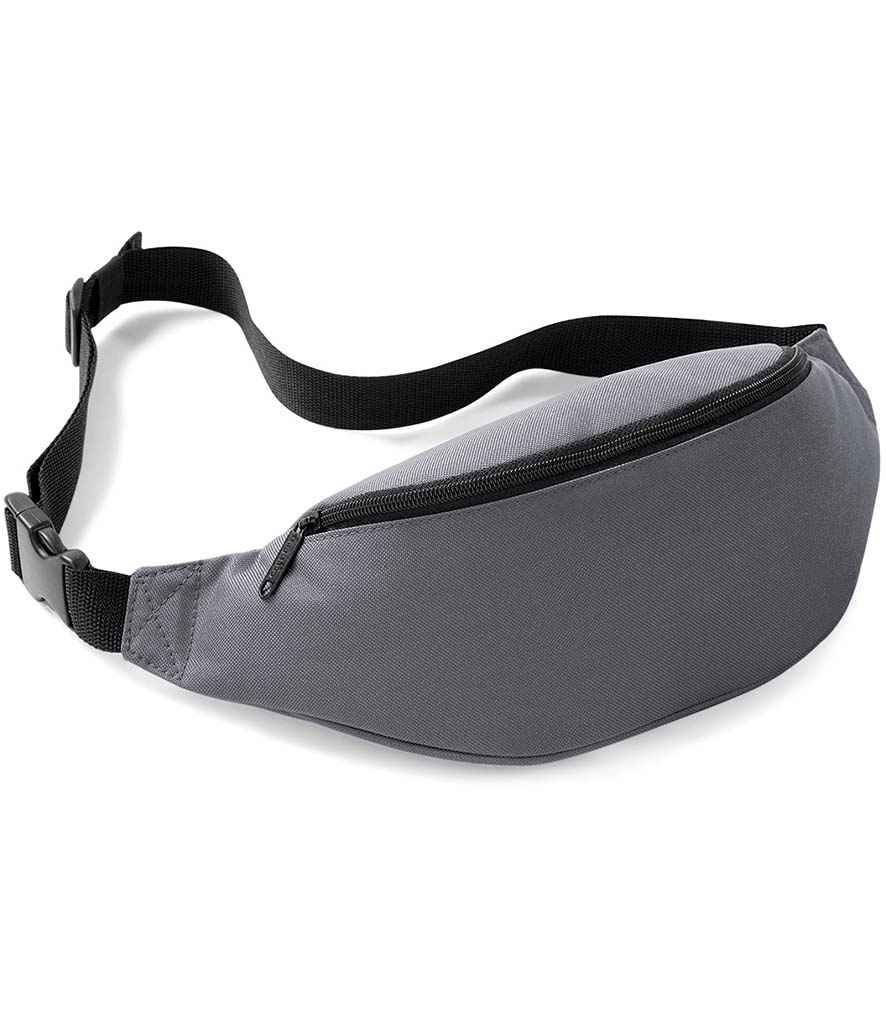 BagBase Belt Bag in ONE Graphite Grey by Bagbase — Custom branded clothing by Print Press, featuring premium embroidery produced in our specialist print lab in the UK.