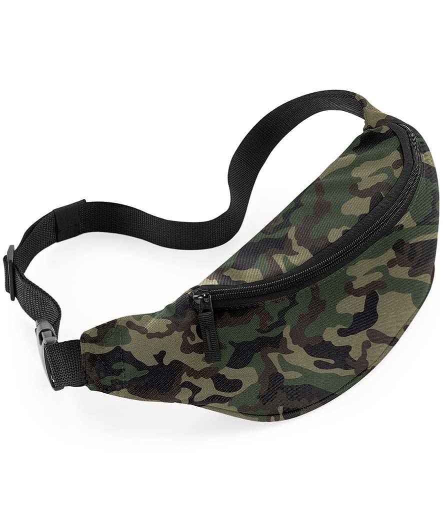 BagBase Belt Bag in ONE Jungle Camo by Bagbase — Custom branded clothing by Print Press, featuring premium embroidery produced in our specialist print lab in the UK.