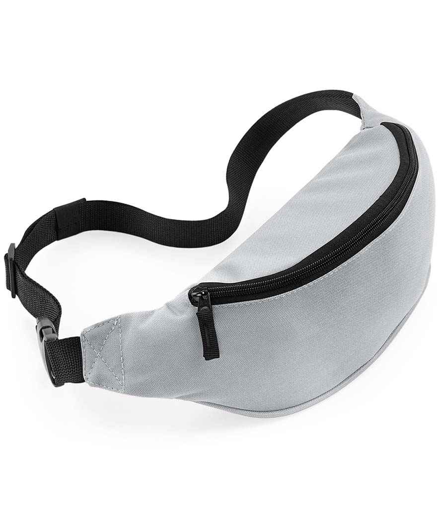 BagBase Belt Bag in ONE Light Grey by Bagbase — Custom branded clothing by Print Press, featuring premium embroidery produced in our specialist print lab in the UK.