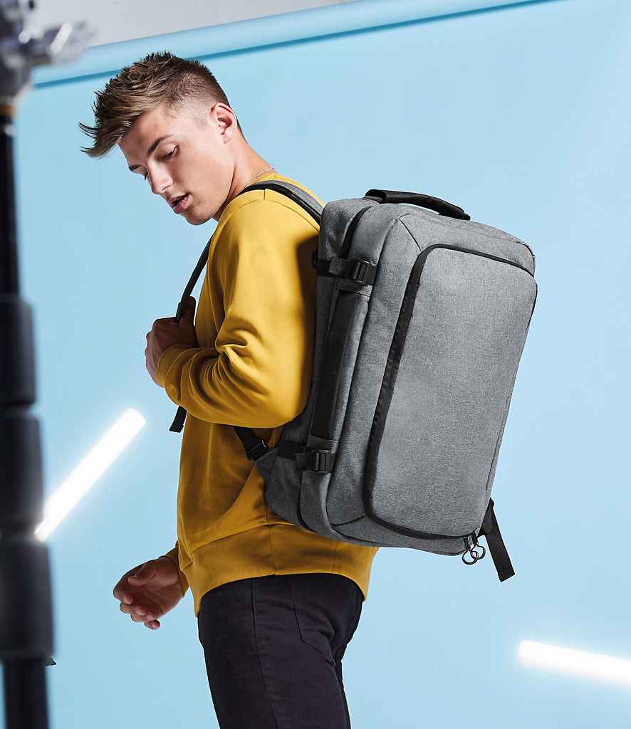 BagBase Escape Carry-On Backpack in ONE Grey Marl by Bagbase — Custom branded clothing by Print Press, featuring premium embroidery produced in our specialist print lab in the UK.