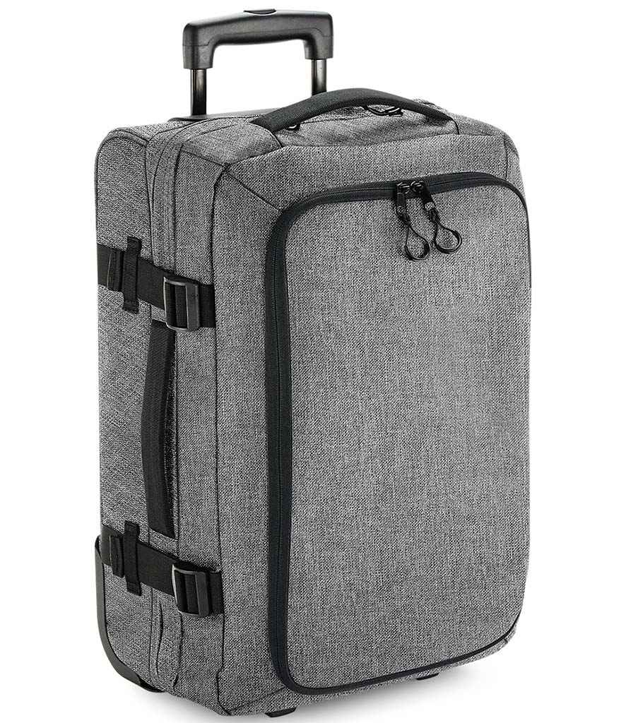BagBase Escape Carry-On Wheelie Bag in ONE Grey Marl by Bagbase — Custom branded clothing by Print Press, featuring premium embroidery produced in our specialist print lab in the UK.
