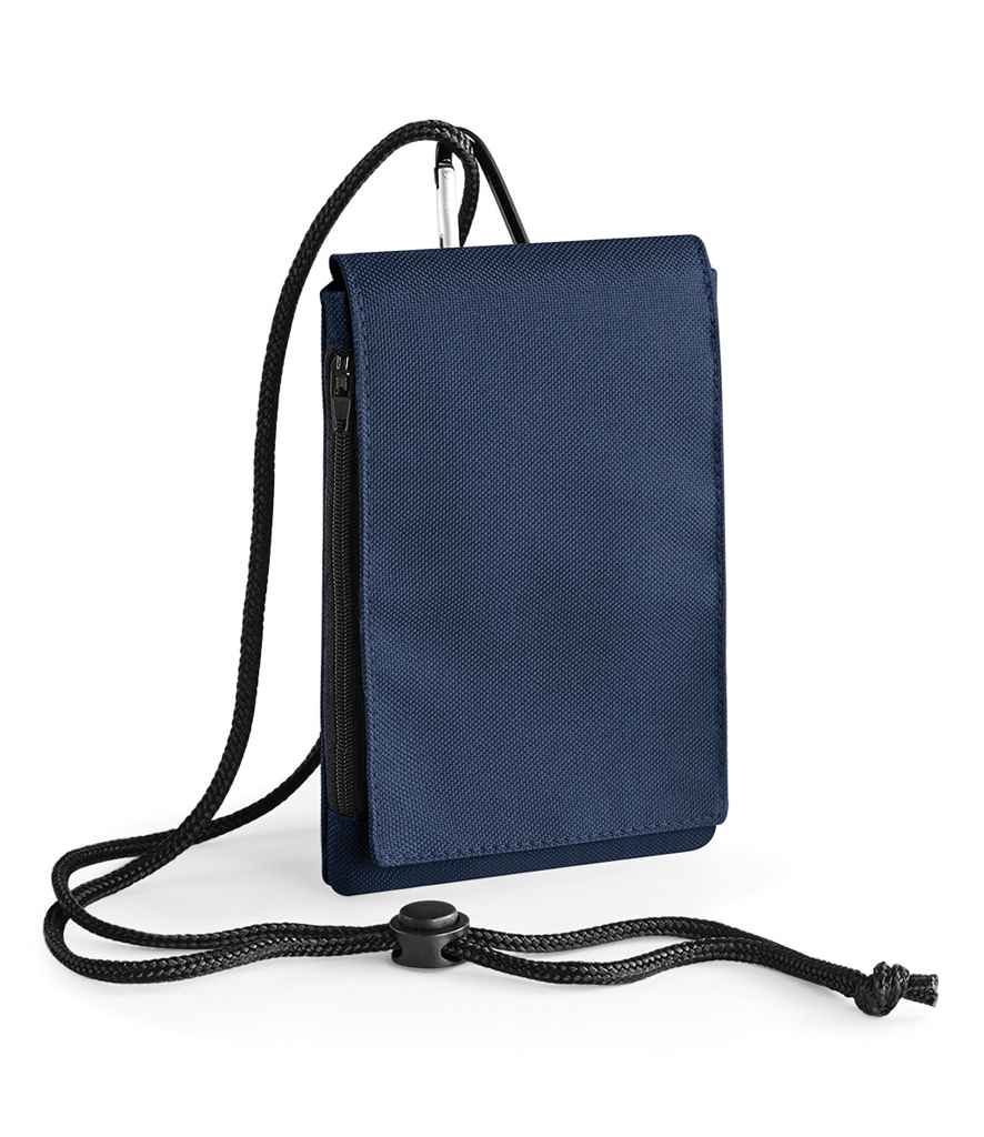 BagBase Phone Pouch XL in ONE French Navy by Bagbase — Custom branded clothing by Print Press, featuring premium embroidery produced in our specialist print lab in the UK.