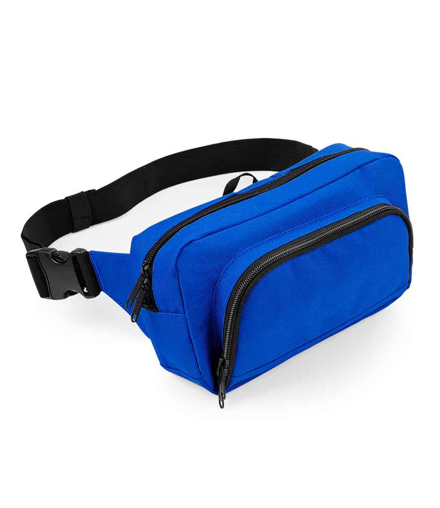 BagBase Organiser Waistpack in ONE Bright Royal by Bagbase — Custom branded clothing by Print Press, featuring premium embroidery produced in our specialist print lab in the UK.