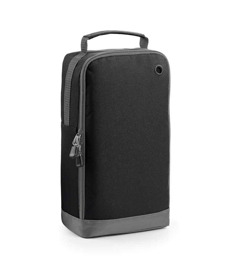 BagBase Athleisure Sports Shoe/Accessory Bag in ONE Black by Bagbase — Custom branded clothing by Print Press, featuring premium embroidery produced in our specialist print lab in the UK.