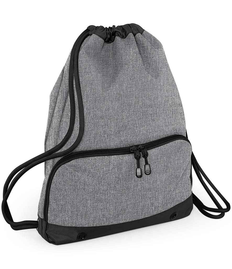 BagBase Athleisure Gymsac in ONE Grey Marl by Bagbase — Custom branded clothing by Print Press, featuring premium embroidery produced in our specialist print lab in the UK.