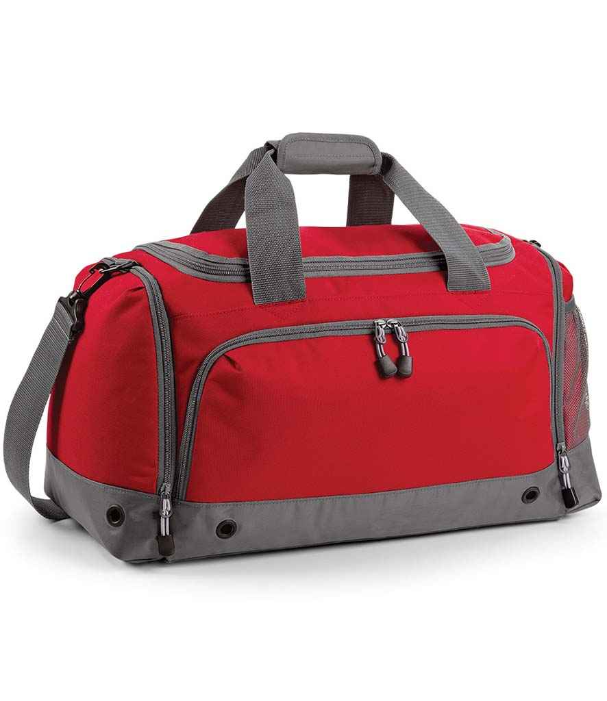 BagBase Athleisure Holdall in ONE Classic Red by Bagbase — Custom branded clothing by Print Press, featuring premium embroidery produced in our specialist print lab in the UK.