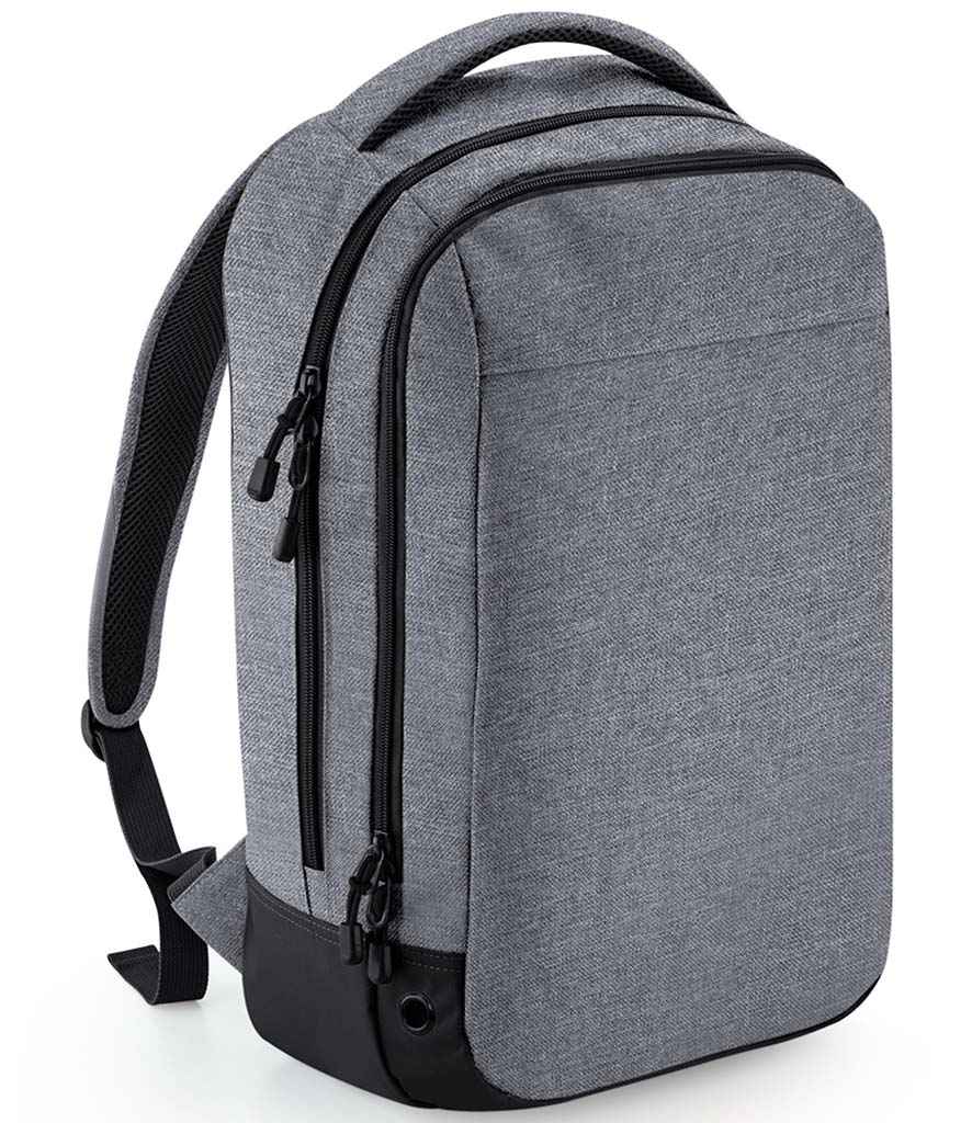 BagBase Athleisure Sports Backpack in ONE Grey Marl by Bagbase — Custom branded clothing by Print Press, featuring premium embroidery produced in our specialist print lab in the UK.