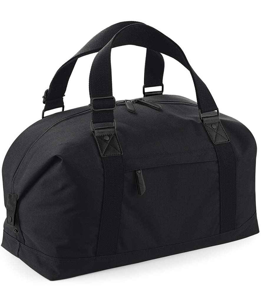 BagBase Vintage Overnighter in ONE Black by Bagbase — Custom branded clothing by Print Press, featuring premium embroidery produced in our specialist print lab in the UK.