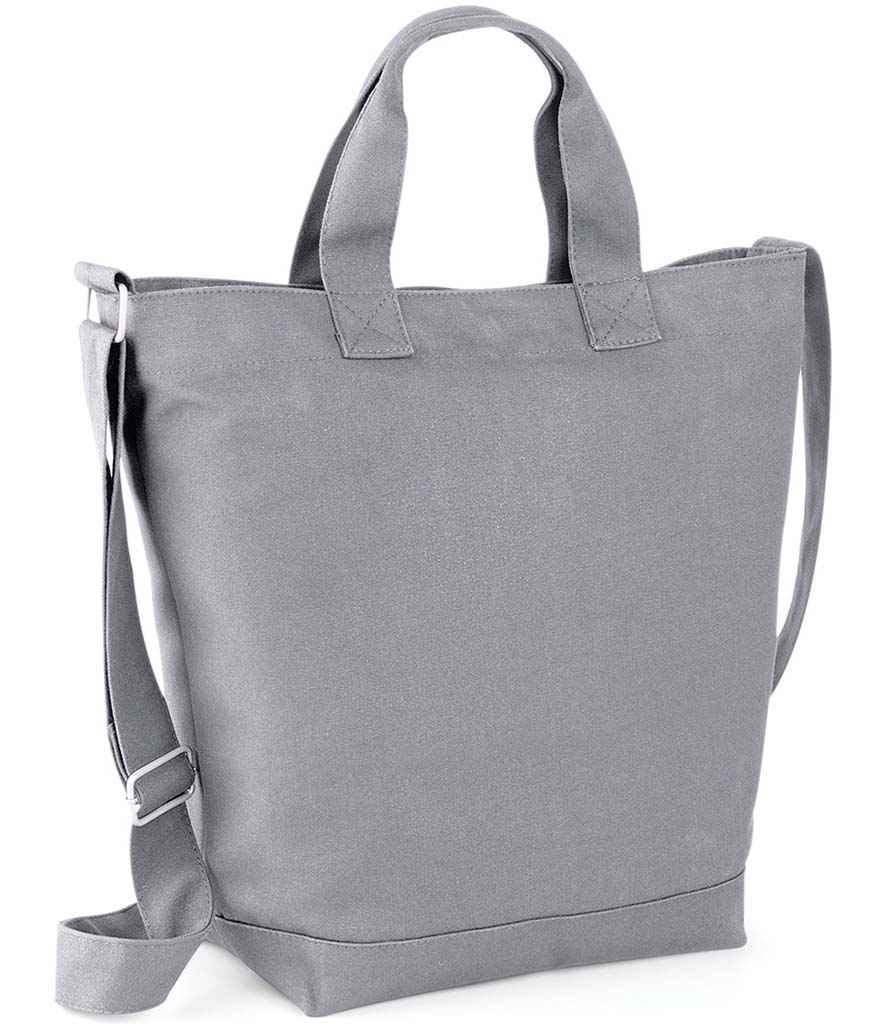 BagBase Canvas Day Bag in ONE Light Grey by Bagbase — Custom branded clothing by Print Press, featuring premium embroidery produced in our specialist print lab in the UK.