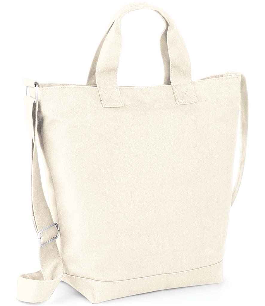 BagBase Canvas Day Bag in ONE Natural by Bagbase — Custom branded clothing by Print Press, featuring premium embroidery produced in our specialist print lab in the UK.