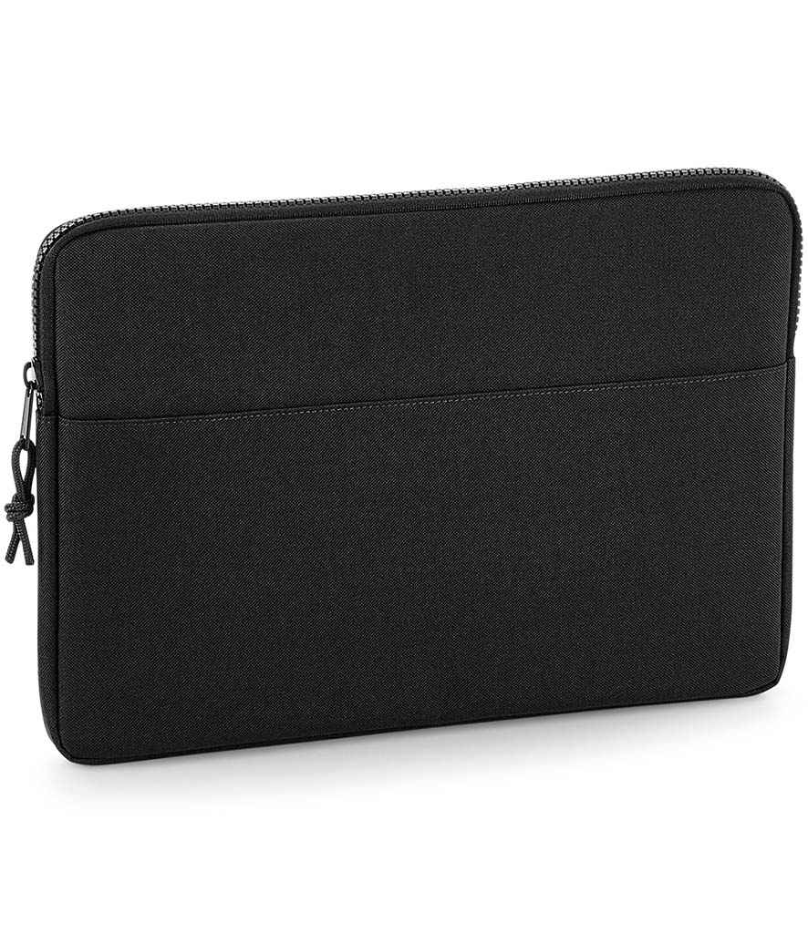 BagBase Essential 13" Laptop Case in ONE Black by Bagbase — Custom branded clothing by Print Press, featuring premium embroidery produced in our specialist print lab in the UK.