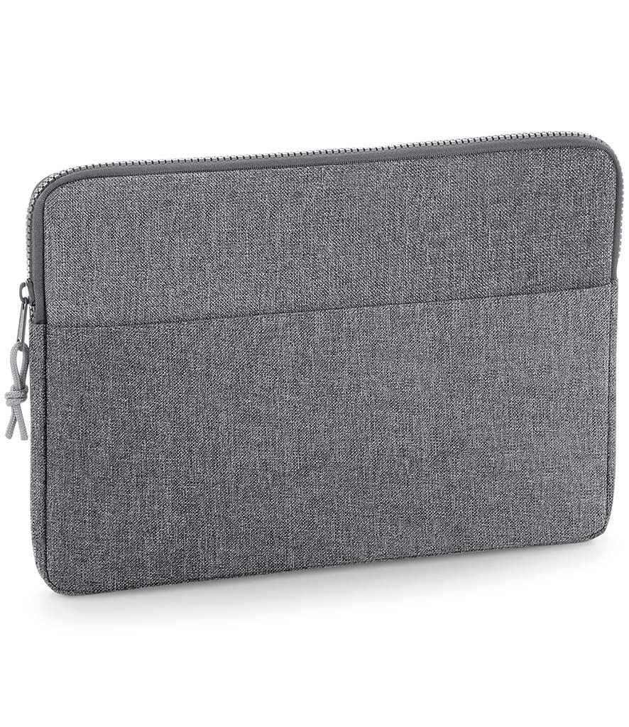 BagBase Essential 13" Laptop Case in ONE Grey Marl by Bagbase — Custom branded clothing by Print Press, featuring premium embroidery produced in our specialist print lab in the UK.