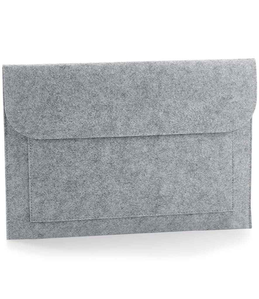 BagBase Felt Laptop/Document Slip in ONE Grey Melange by Bagbase — Custom branded clothing by Print Press, featuring premium embroidery produced in our specialist print lab in the UK.
