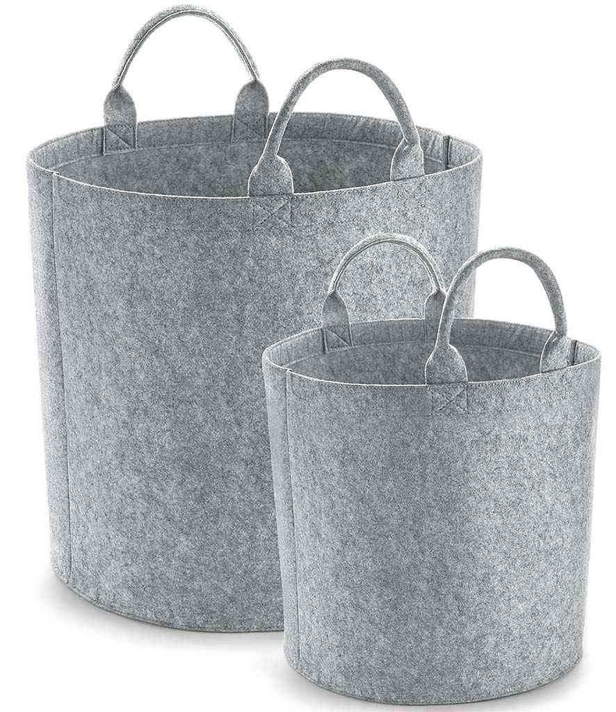 BagBase Felt Trug in Grey Melange by Bagbase — Custom branded clothing by Print Press, featuring premium embroidery produced in our specialist print lab in the UK.