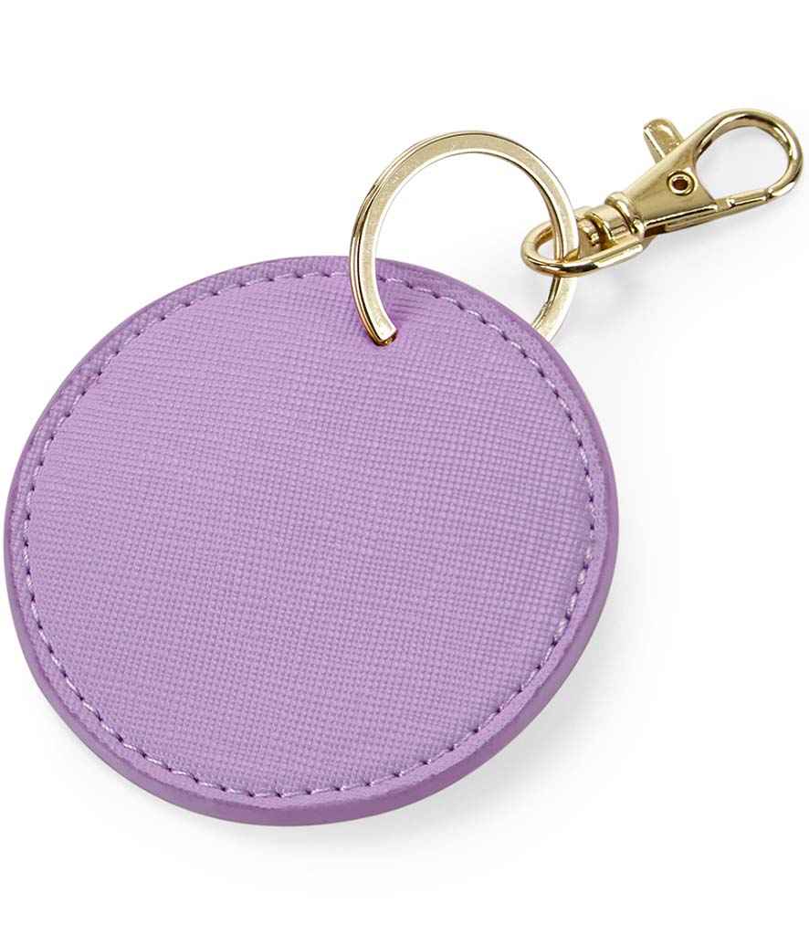 BagBase Boutique Circular Key Clip in ONE Lilac by Bagbase — Custom branded clothing by Print Press, featuring premium embroidery produced in our specialist print lab in the UK.