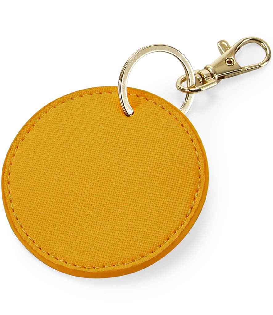 BagBase Boutique Circular Key Clip in ONE Mustard by Bagbase — Custom branded clothing by Print Press, featuring premium embroidery produced in our specialist print lab in the UK.