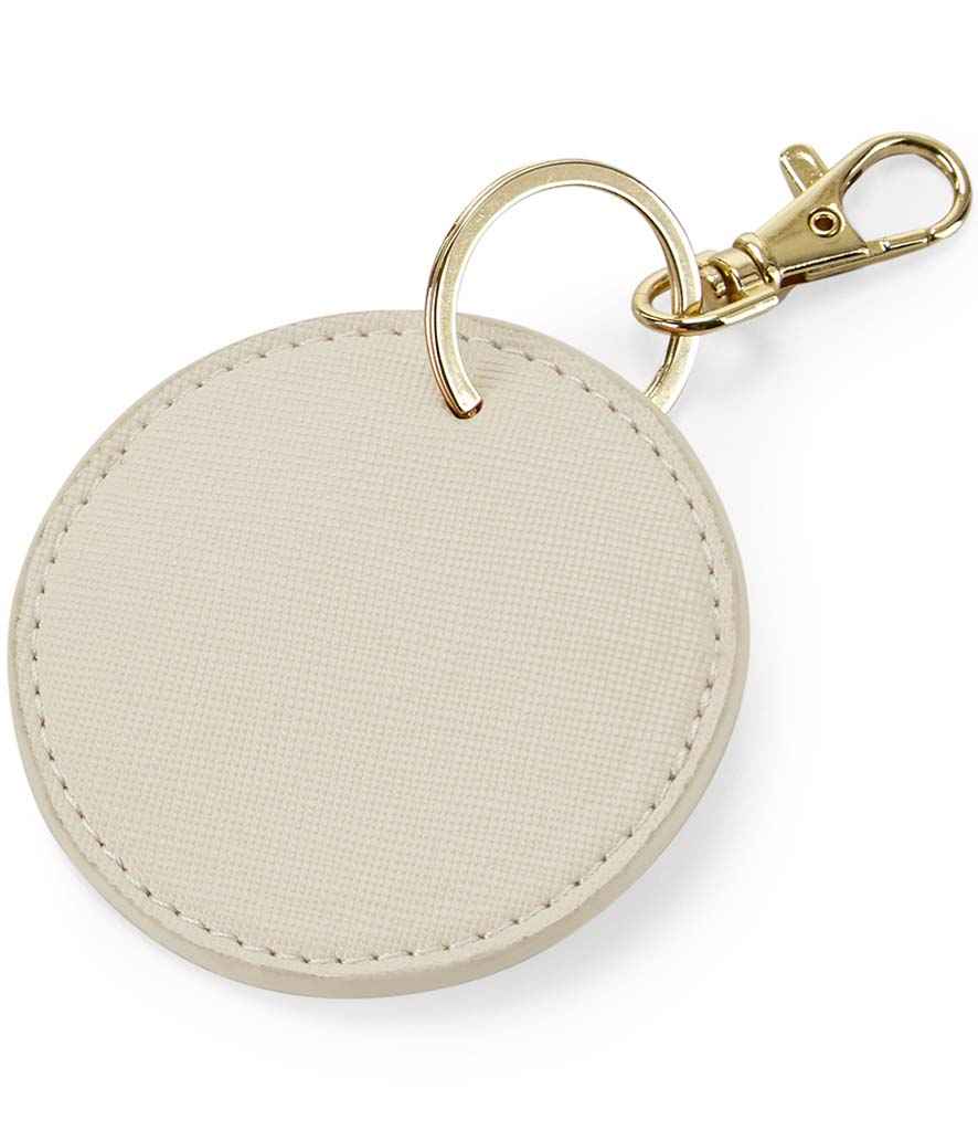 BagBase Boutique Circular Key Clip in ONE Oyster by Bagbase — Custom branded clothing by Print Press, featuring premium embroidery produced in our specialist print lab in the UK.