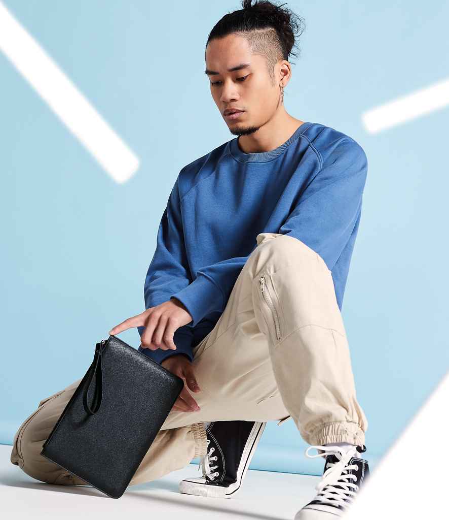 BagBase Boutique Accessory Pouch in ONE Black Black by Bagbase — Custom branded clothing by Print Press, featuring premium embroidery produced in our specialist print lab in the UK.