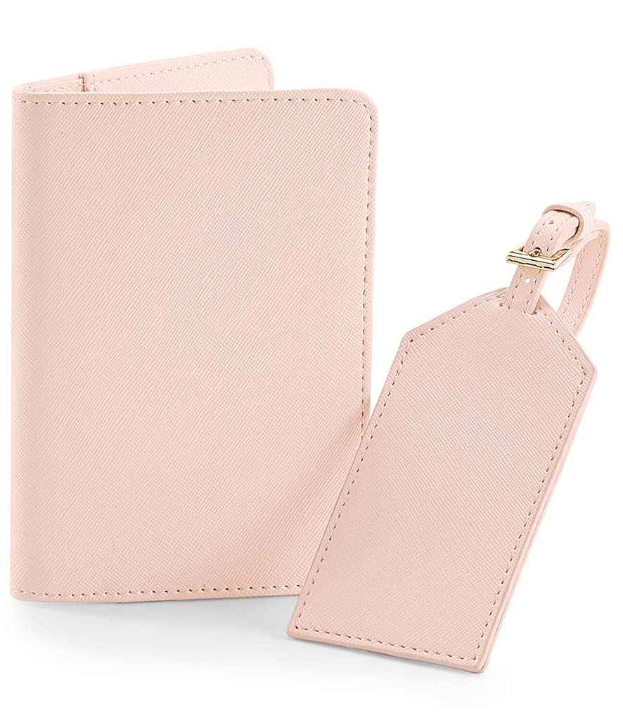 BagBase Boutique Travel Set in ONE Soft Pink by Bagbase — Custom branded clothing by Print Press, featuring premium embroidery produced in our specialist print lab in the UK.