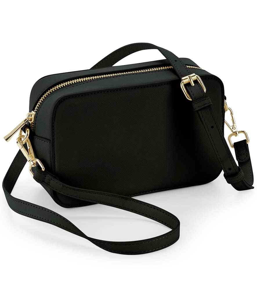 BagBase Boutique Cross Body Bag in ONE Black by Bagbase — Custom branded clothing by Print Press, featuring premium embroidery produced in our specialist print lab in the UK.