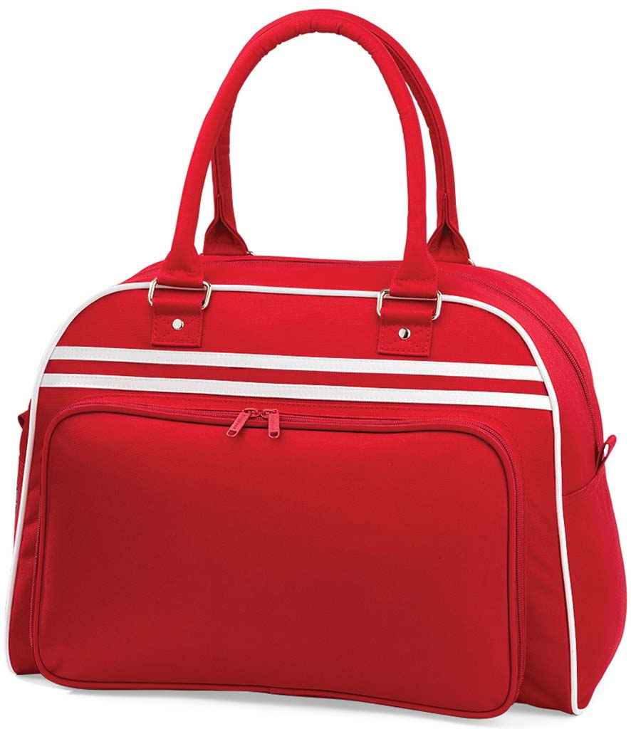BagBase Retro Bowling Bag in ONE Classic Red White by Bagbase — Custom branded clothing by Print Press, featuring premium embroidery produced in our specialist print lab in the UK.