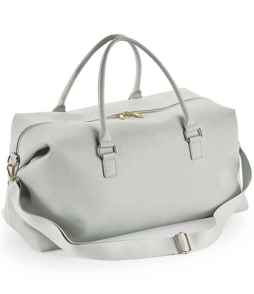 BagBase Boutique Weekender in ONE Soft Grey by Bagbase — Custom branded clothing by Print Press, featuring premium embroidery produced in our specialist print lab in the UK.