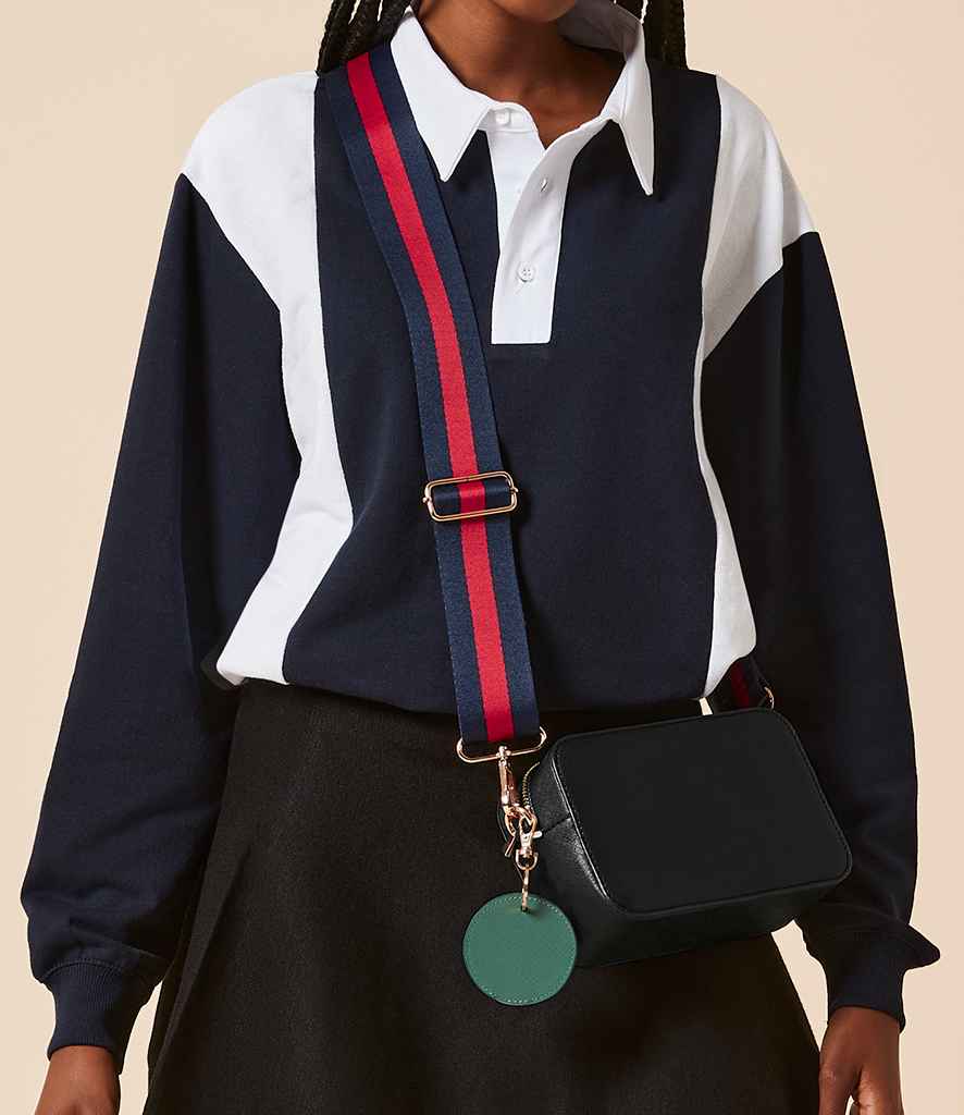 BagBase Boutique Adjustable Bag Strap in ONE Navy Classic Red by Bagbase — Custom branded clothing by Print Press, featuring premium embroidery produced in our specialist print lab in the UK.