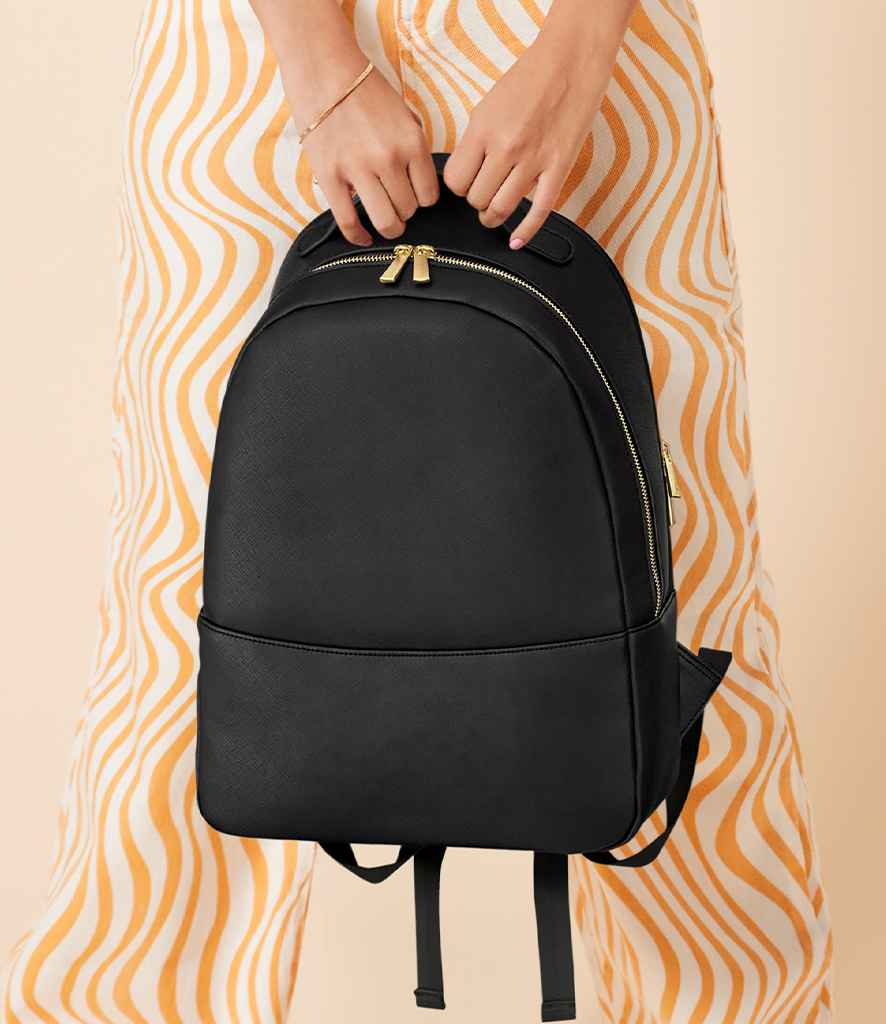 BagBase Boutique Backpack in ONE Black by Bagbase — Custom branded clothing by Print Press, featuring premium embroidery produced in our specialist print lab in the UK.