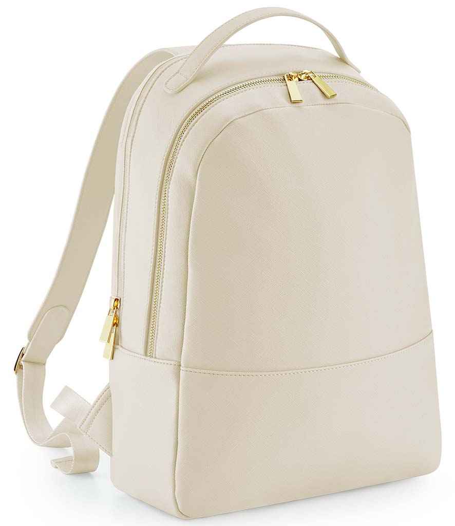 BagBase Boutique Backpack in ONE Oyster by Bagbase — Custom branded clothing by Print Press, featuring premium embroidery produced in our specialist print lab in the UK.