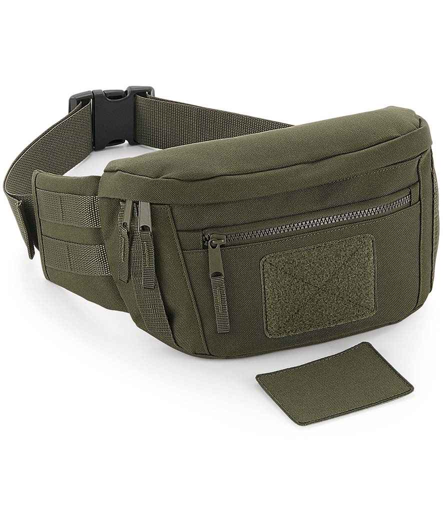 BagBase MOLLE Utility Waistpack in ONE Military Green by Bagbase — Custom branded clothing by Print Press, featuring premium embroidery produced in our specialist print lab in the UK.