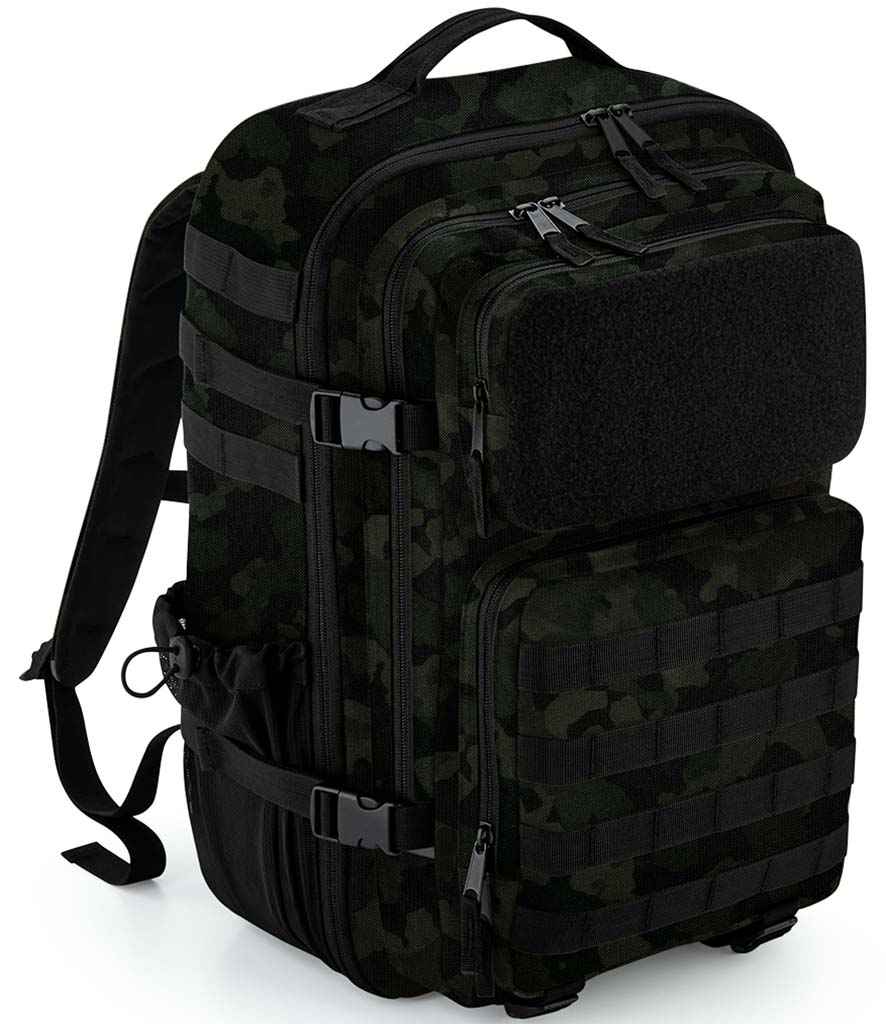 BagBase MOLLE Tactical 35 Litre Backpack in ONE Combat Camo by Bagbase — Custom branded clothing by Print Press, featuring premium embroidery produced in our specialist print lab in the UK.