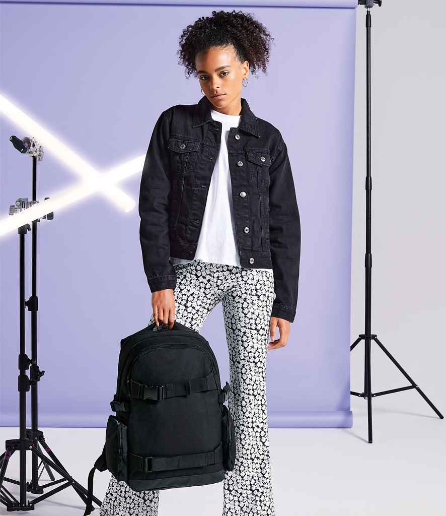 BagBase Old School Boardpack in ONE Black by Bagbase — Custom branded clothing by Print Press, featuring premium embroidery produced in our specialist print lab in the UK.